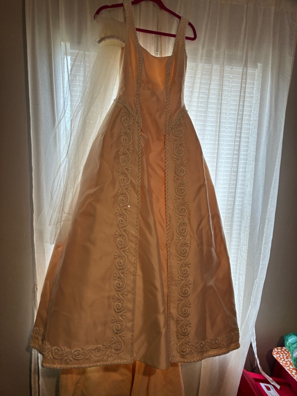 Ivory Bridal Ball Gown Wedding Dress with Beaded Trim